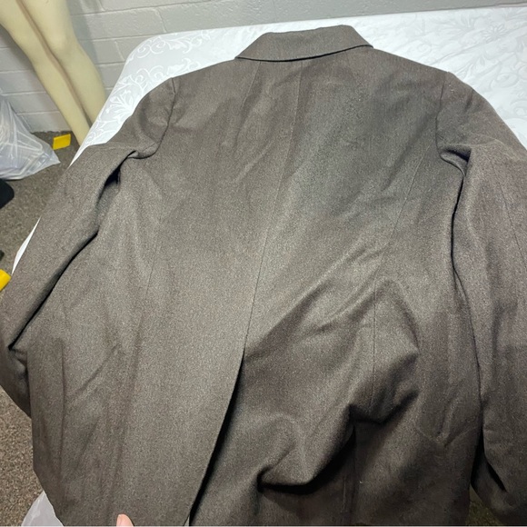 NEW Talbots 99% Wool Brown Blazer Woven in Italy Two Button 8 Petite Pockets 8P - Picture 10 of 14
